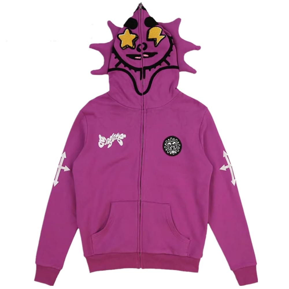 FOXEY NEW YORK ジップアップジャケット　y2k グランジ DHgate.com:2024 Y2K Grunge Hoodie for Men - Acrylic Zip Up